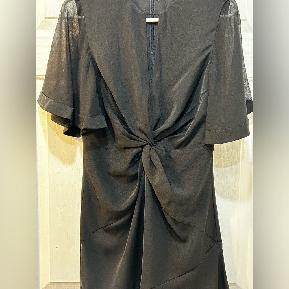 NWT KEEPSAKE the Label No Love Black Knotted Mini Dress Size M Sexy Feminine - Picture 4 of 11